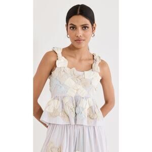 Sea New York Bonnie Bowtie Appliqué Multi Cotton Tank Top